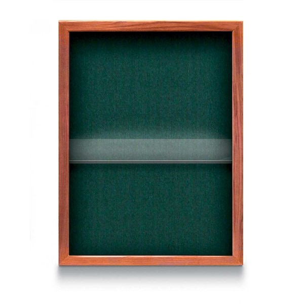 Indoor Enclosed Combo Board, 48"x36", Black Frame/Green & Cloud